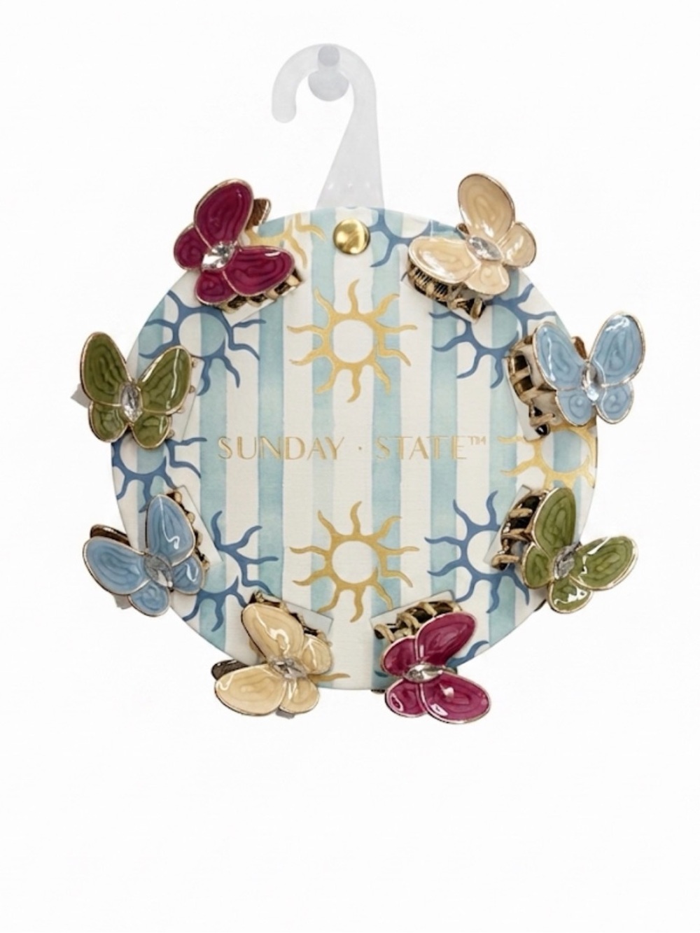 NWT ⚜️🦋⚜️ Sunday State gorgeous metal butterfly Hair mini clips set of 8!